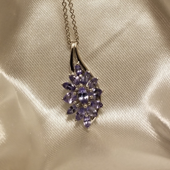 Genuine Tanzanite Necklace - Picture 2 of 4